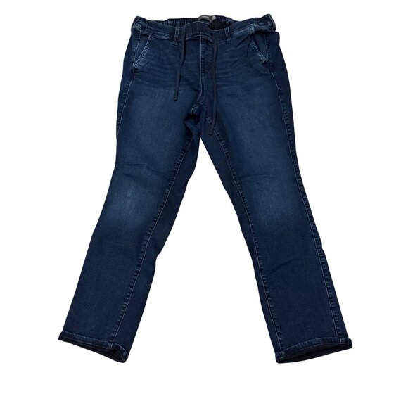 Torrid Elastic Waist Dark Wash Straight Leg Jeans Women's Size 2T Cotton Blend - Picture 2 of 6